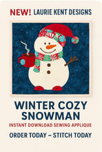 Load image into Gallery viewer, Winter Cozy Snowman - Instant Download Sewing Design