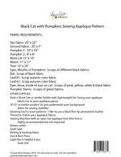 Load image into Gallery viewer, Black Cat and Pumpkins Machine Applique Pattern