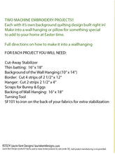 Load image into Gallery viewer, Easter Bunny Machine Embroidery Pattern – Instant Download - TWO Designs