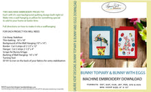 Load image into Gallery viewer, Easter Bunny Machine Embroidery Pattern – Instant Download - TWO Designs