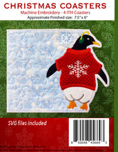 Load image into Gallery viewer, Christmas Coasters - Embroidery CD