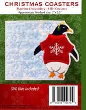 Load image into Gallery viewer, Christmas Coasters - Embroidery USB