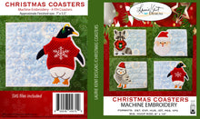 Load image into Gallery viewer, Christmas Coasters - Embroidery USB