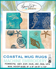 Load image into Gallery viewer, Coastal Mug Rugs Volume I Embroidery USB