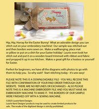 Load image into Gallery viewer, Easter Bunny & Chicks Embroidery Instant File