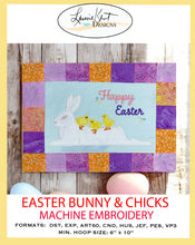 Load image into Gallery viewer, Easter Bunny & Chicks Embroidery Instant File
