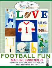 Load image into Gallery viewer, Football Fun - Machine Embroidery - USB