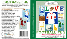 Load image into Gallery viewer, Football Fun - Machine Embroidery - USB