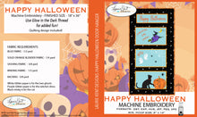 Load image into Gallery viewer, Happy Halloween Embroidery Design Files USB