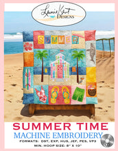Load image into Gallery viewer, Summer Pillow - Summer Time -  Embroidery CD Version