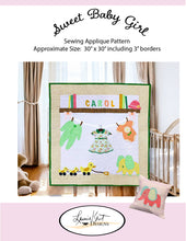 Load image into Gallery viewer, Sweet Baby Girl - Sewing Applique Pattern