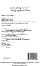 Load image into Gallery viewer, Sweet Liberty - Sewing Applique Pattern