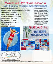 Load image into Gallery viewer, Take Me to the Beach Bench Pillow - Embroidery USB = $10.00 OFF!
