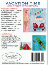 Load image into Gallery viewer, Vacation Time Pillow Machine Embroidery USB