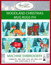 Load image into Gallery viewer, Woodland Christmas Mug Rugs ITH