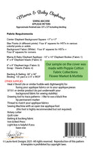 Load image into Gallery viewer, Mama & Baby Elephant - Sewing Applique Quilt Pattern