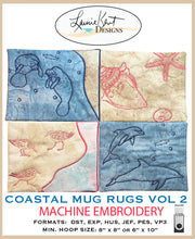 Load image into Gallery viewer, Coastal Mug Rugs Volume II Embroidery USB