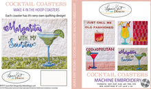 Load image into Gallery viewer, Cocktail Coasters Embroidery CD by Laurie Kent Designs