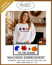Load image into Gallery viewer, 🍁 Tis' the Season Instant Download Design 🎃🏈🧵