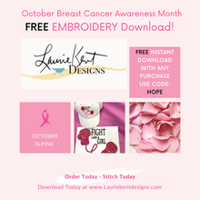 Load image into Gallery viewer, Fight Like a Girl Embroidery Instant DOWNLOAD File - FREE in October!
