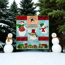 Load image into Gallery viewer, Winter Snowmies - Embroidery Mini Quilt with TWO Bonus Mug Rugs
