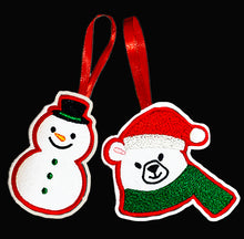 Load image into Gallery viewer, Polar Bear & Snowman "ITH" Embroidery Downloadable Files - TWO Files:)