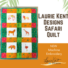 Load image into Gallery viewer, Safari Jungle Quilt/Wall Hanging Machine Embroidery USB File