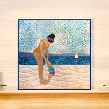 Load image into Gallery viewer, Mom and Child on the Beach - Instant Embroidery Download Design
