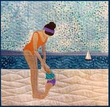 Load image into Gallery viewer, Mom and Child on the Beach - Instant Embroidery Download Design