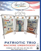 Load image into Gallery viewer, Patriotic Trio USB Machine Embroidery