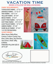 Load image into Gallery viewer, Vacation Time Pillow Machine Embroidery CD