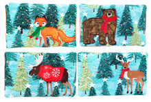 Load image into Gallery viewer, Woodland Christmas Mug Rugs ITH