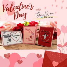 Load image into Gallery viewer, Penquin Valentine Card - Embroidery Instant File
