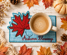 Load image into Gallery viewer, 🍁 Autumn Blessings ITH Mug Rug – Instant Download Machine Embroidery Design - FREE
