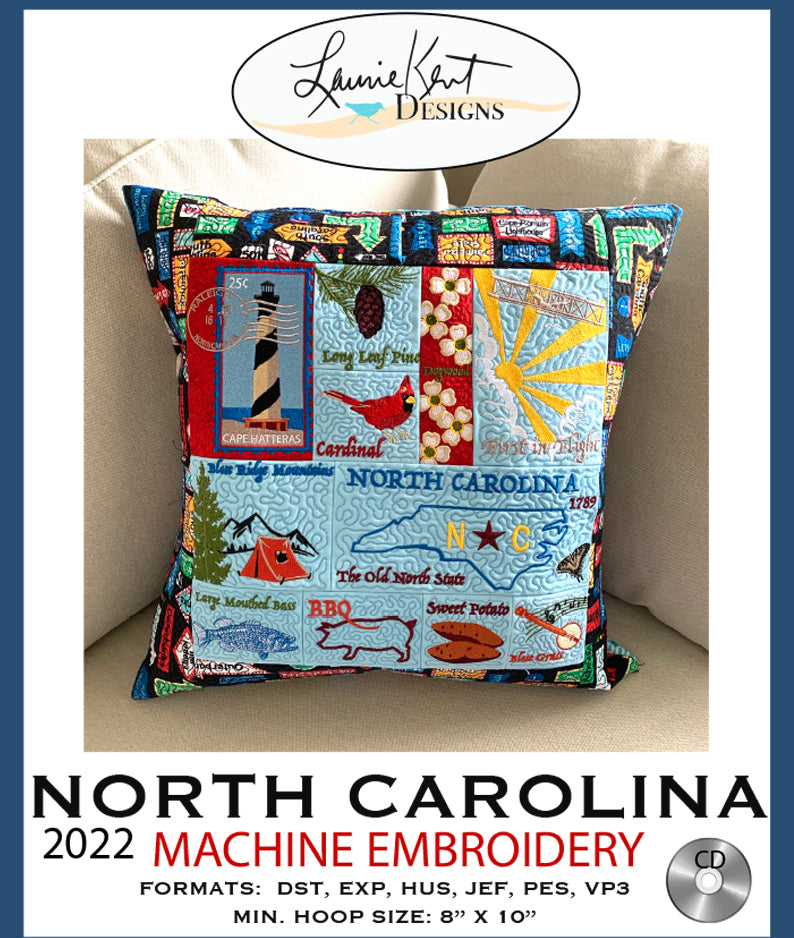 North Carolina Machine Embroidery CD