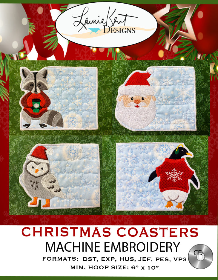 Christmas Coasters - Embroidery CD