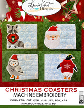 Load image into Gallery viewer, Christmas Coasters - Embroidery USB
