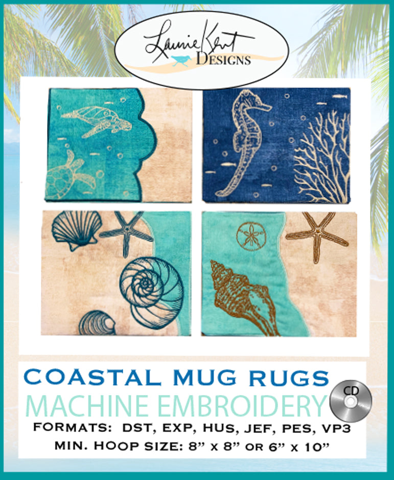 Coastal Mug Rugs Volume I Embroidery CD