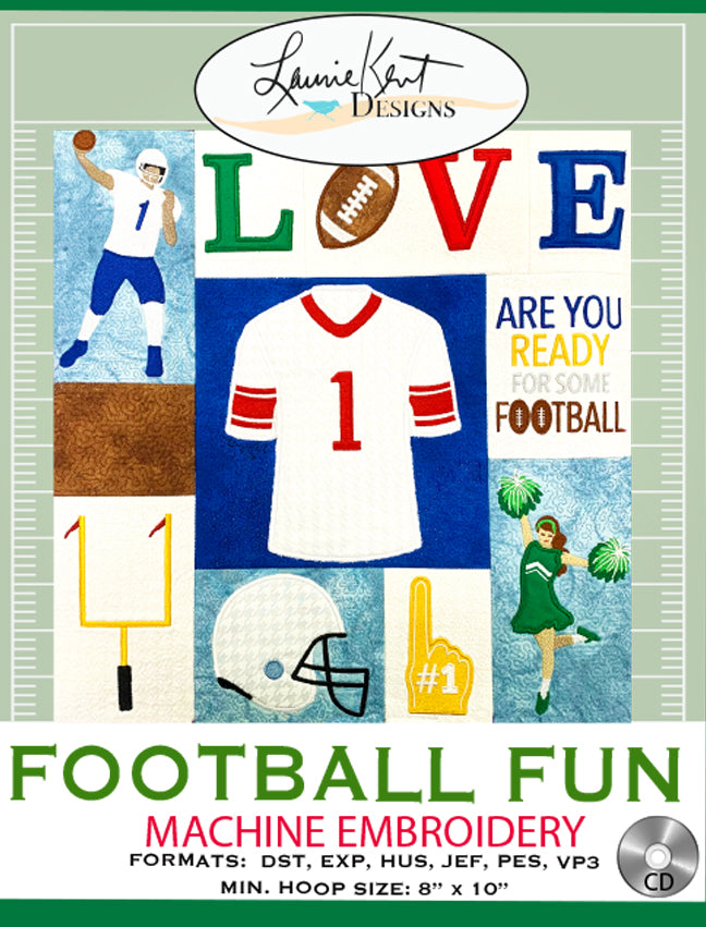 Football Fun - Machine Embroidery -  CD