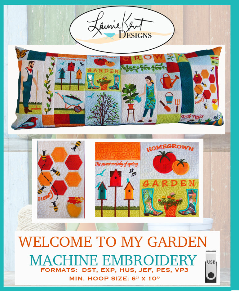Welcome to My Garden USB Embroidery Files