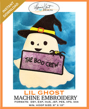 Load image into Gallery viewer, 🎃 Lil Ghost Machine Embroidery Design – Instant Download
