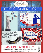 Load image into Gallery viewer, Patriotic Mug Rugs - ITH - USB Version

