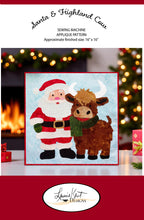 Load image into Gallery viewer, Santa &amp; Highland Cow - Sewing Design
