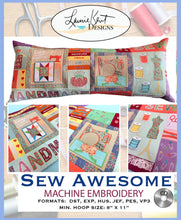 Load image into Gallery viewer, Sew Awesome Embroidery Bench Pillow File CD
