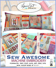 Load image into Gallery viewer, Sew Awesome Embroidery Bench PIllow - File USB
