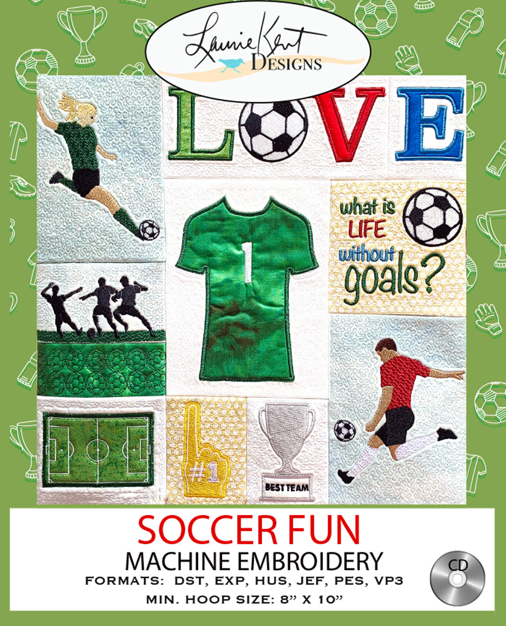 Soccer Fun- Machine Embroidery - CD