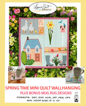 Load image into Gallery viewer, Spring Time Mini Quilt/Wall Hanging - PLUS 2 Bonus Mug Rug Designs
