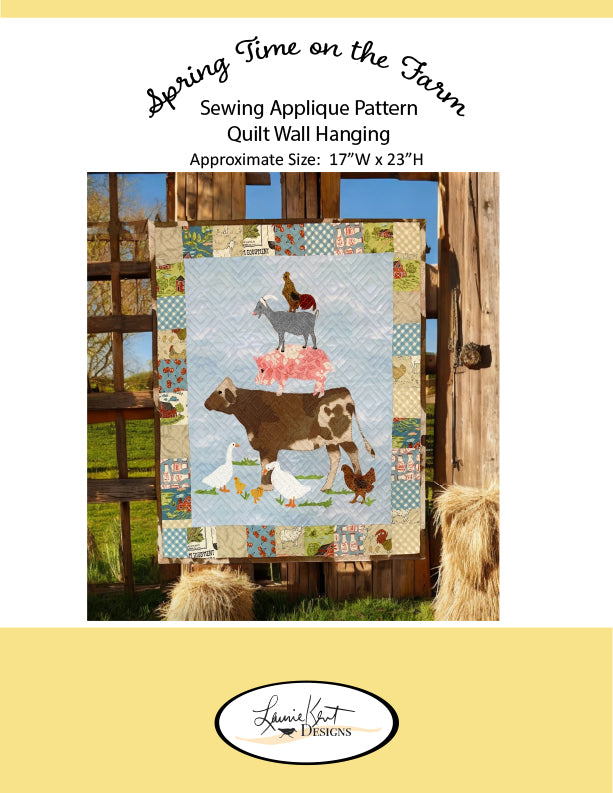 Spring Time on the Farm - Sewing Applique Pattern – Laurie Kent Designs