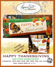 Load image into Gallery viewer, Happy Thanksgiving Bench Pillow - CD
