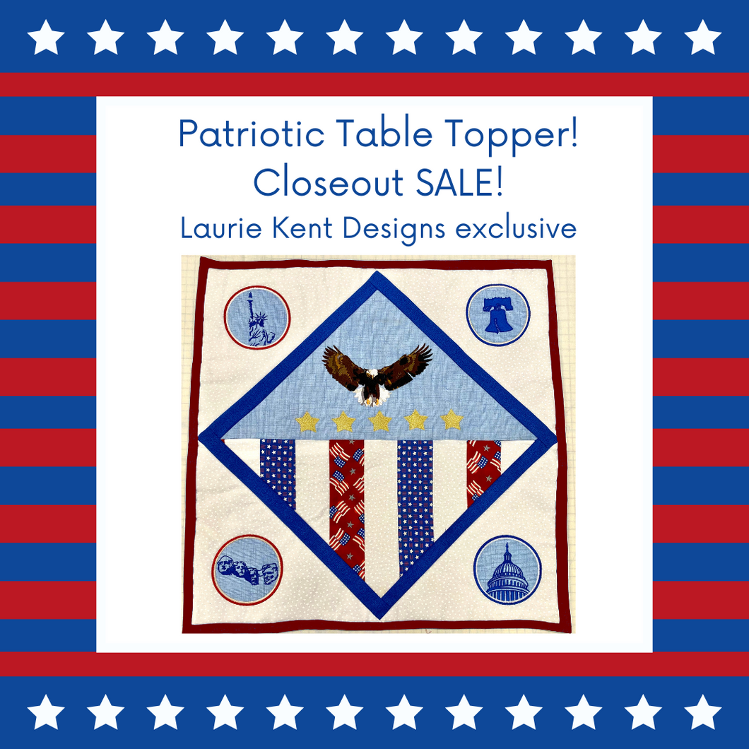 I Love America Table Topper Embrodery CD
